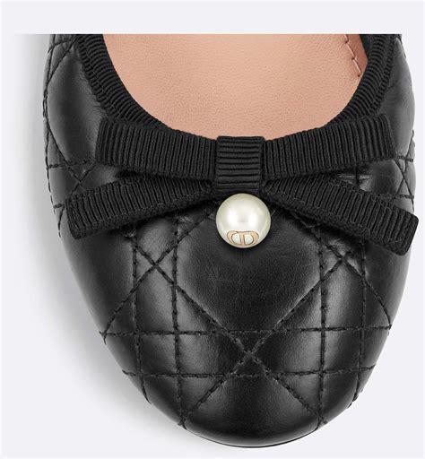 dior 900 noir|Authentic DIOR BALLET FLAT Black Quilted Cannage Calfskin .